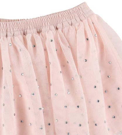 Stella McCartney Kids 얇은 명주 치마 - 핑크 포함 스팽글