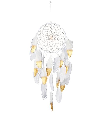MillaVanilla Dream Catcher - Clip Toy w. Feather - White/Gold MillaVanilla Dream Catcher - Clip Toy w. Feather - White/Gold