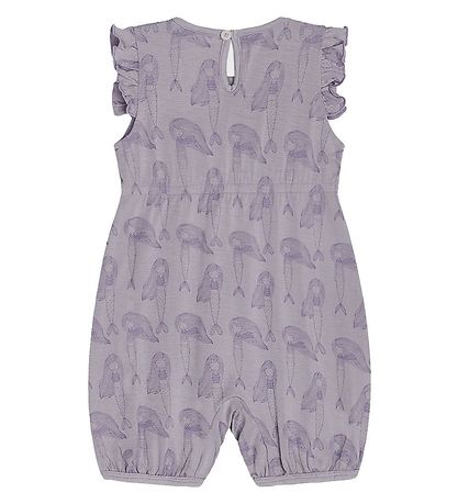 Hust and Claire Summer Romper - Clam - Bamboo - Purple