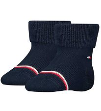 Tommy Hilfiger Socks - 2-Pack - Navy w. Logo Tommy Hilfiger Socks - 2-Pack - Navy w. Logo