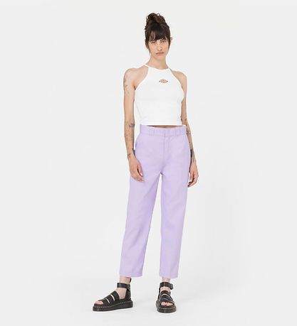 Dickies Trousers - Phoenix Cropped - Purple Rose Dickies Trousers - Phoenix Cropped - Purple Rose