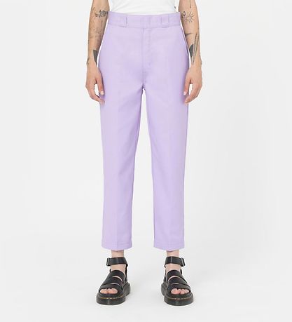 Dickies 바지 - 피닉스 크롭 - 퍼플 로즈