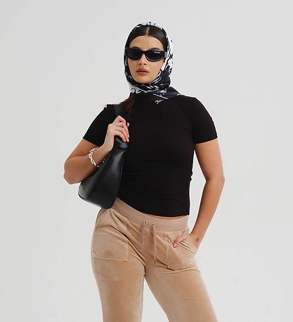 Juicy Couture T-Shirt - Rinser Rib - Schwarz