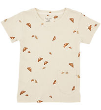 VACVAC T-shirt - Rib - Ello - Croissant Mini - Beige VACVAC T-shirt - Rib - Ello - Croissant Mini - Beige