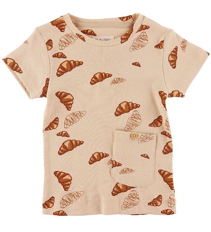 VACVAC T-shirt - Ello - Croissant BIG - Beige VACVAC T-shirt - Ello - Croissant BIG - Beige