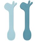 Cuillères Done by Deer - Silicone - 2 Pack - Lalee - Bleu