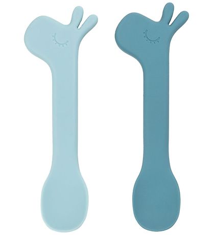 Done by Deer Spoons - Silicone - 2-Pack - Lalee - Blue