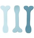 Cuillères Done by Deer - Silicone - 3 Pack - Wally - Bleu