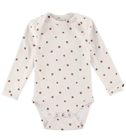 Smallstuff Bodysuit l/s - Strawberry - White/Rosehip