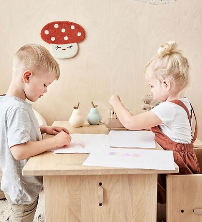 OYOY Tapestry - 26x31 cm - Mushroom - Red/White OYOY Tapestry - 26x31 cm - Mushroom - Red/White