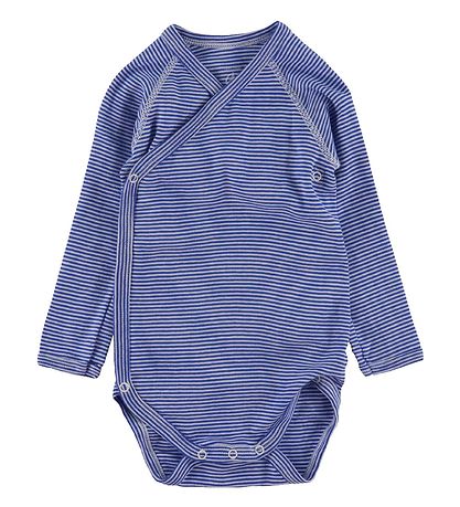 Petit Bateau Bodysuit l/s - 3-Pack - Blue/White