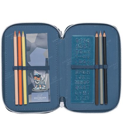 Beckmann Pencil Case w. Contents - Tiger Race