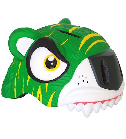 Casque de Vélo av. Lumière Crazy Safety - Tigre - Vert