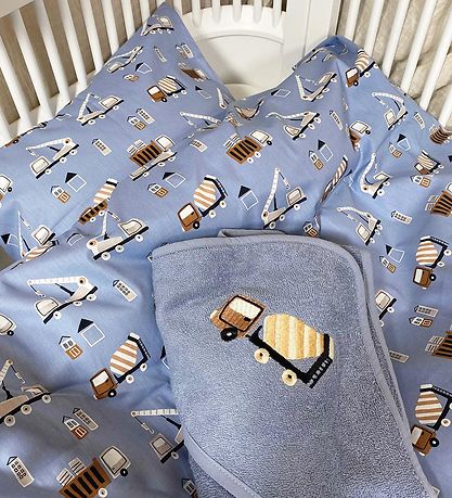 Nørgaard Madsens Bedding - Baby - Blue w. Cement Mixer