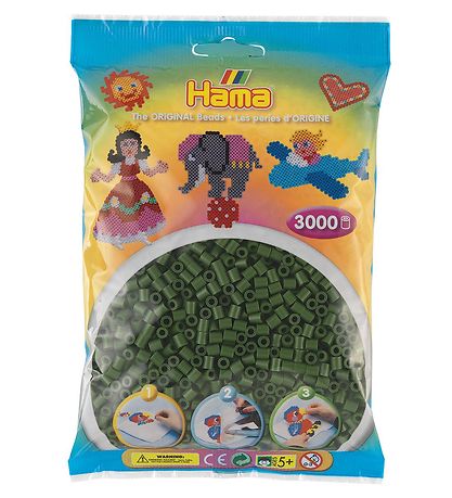 Perles Hama Midi - 3000 pces - Vert forêt
