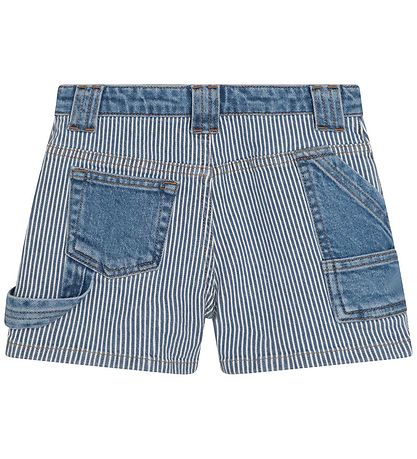 Little Marc Jacobs Denimshorts - Blue/White Striped w. Pink