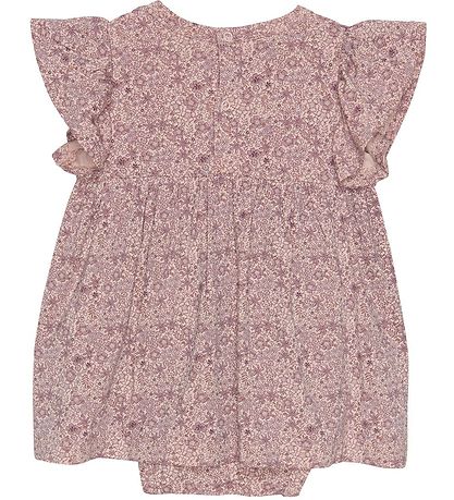 Fixoni Bodysuit w. Skirt s/s - Cameo Rose w. Flowers Fixoni Bodysuit w. Skirt s/s - Cameo Rose w. Flowers