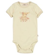 Wheat Bodysuit s/s - Flower Lamb - Clam Wheat Bodysuit s/s - Flower Lamb - Clam