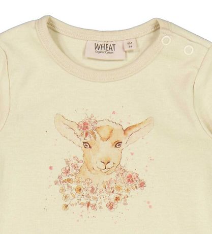 Wheat Bodysuit s/s - Flower Lamb - Clam