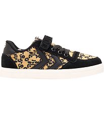 Hummel Schoenen - Slimmer Stadil Low Jr - Zwart m. Leopard Hummel Schoenen - Slimmer Stadil Low Jr - Zwart m. Leopard