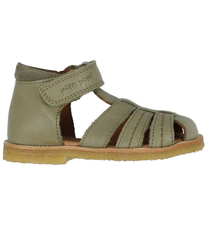 Pom Pom Sandaler - Gnidningssula - Dusty Olive
