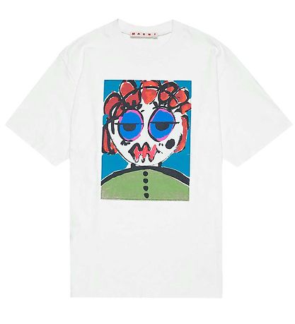 T-Shirt Marni - Blanc av. Imprimé T-Shirt Marni - Blanc av. Imprimé