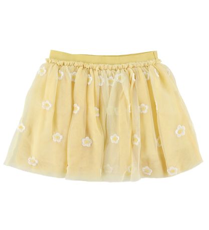 Stella McCartney Kids 얇은 명주 치마 - 노란색 포함 꽃