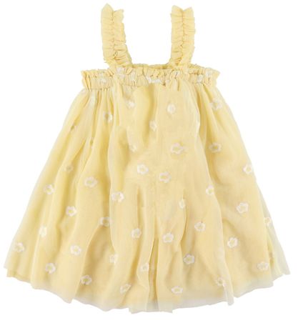 Stella McCartney Kids 얇은 명주 드레스 - 노란색 포함 꽃