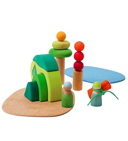 Grimms Wooden Toy - Small World Play In The Woods