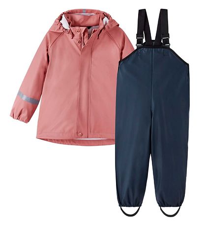 Reima Rainwear w. Suspenders - Tihku - PU - Rose Blush Reima Rainwear w. Suspenders - Tihku - PU - Rose Blush