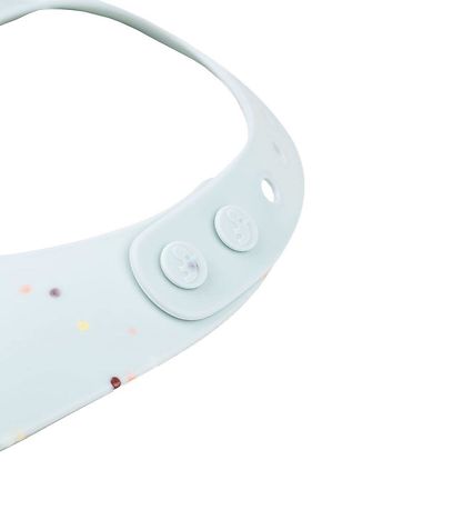 Done by Deer Bib w. Food Catcher - Silicone - Confetti Blue