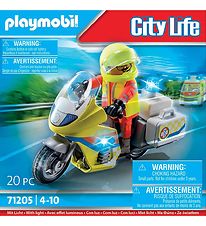 Playmobil City Life - Rescue Motorcycle - 71205 - 20 Parts Playmobil City Life - Rescue Motorcycle - 71205 - 20 Parts