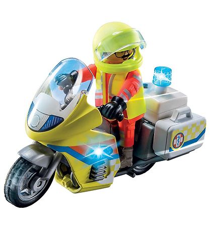 Playmobil City Life - Rescue Motorcycle - 71205 - 20 Parts Playmobil City Life - Rescue Motorcycle - 71205 - 20 Parts