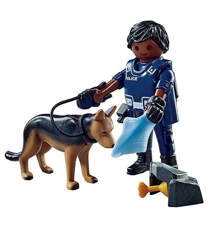 Playmobil SpecialPlus - Policeman w. Dog - 71162 - 10 Parts Playmobil SpecialPlus - Policeman w. Dog - 71162 - 10 Parts