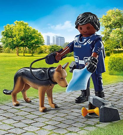 Playmobil SpecialPlus - Policeman w. Dog - 71162 - 10 Parts Playmobil SpecialPlus - Policeman w. Dog - 71162 - 10 Parts