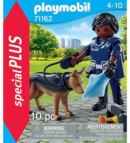 Playmobil SpecialPlus - Policeman w. Dog - 71162 - 10 Parts Playmobil SpecialPlus - Policeman w. Dog - 71162 - 10 Parts