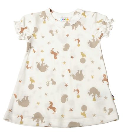 Joha Dress - White w. Print Joha Dress - White w. Print