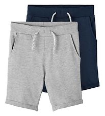 Name It Sweat Shorts - Noos - NkmVermo - 2-Pack - Grey Melange Name It Sweat Shorts - Noos - NkmVermo - 2-Pack - Grey Melange
