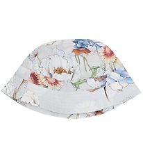 Christina Rohde Bucket Hat - Grey w. Flowers Christina Rohde Bucket Hat - Grey w. Flowers