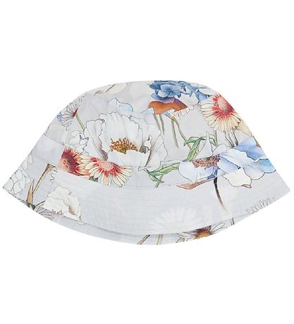 Christina Rohde Bucket Hat - Grey w. Flowers Christina Rohde Bucket Hat - Grey w. Flowers