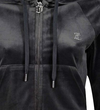 Juicy Couture Cardigan - Velours - Schwarz Juicy Couture Cardigan - Velours - Schwarz