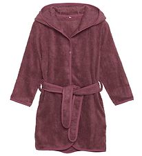 Pippi Baby Bathrobe - Old Rose w. Cat