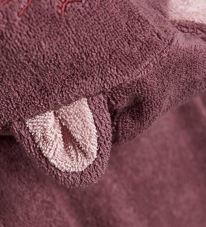 Pippi Baby Bademantel - Alt Rose m. Kat Pippi Baby Bademantel - Alt Rose m. Kat
