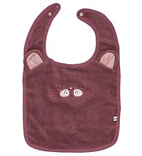 Pippi Bib - Terrycloth - Rose Brown w. Cat Pippi Bib - Terrycloth - Rose Brown w. Cat