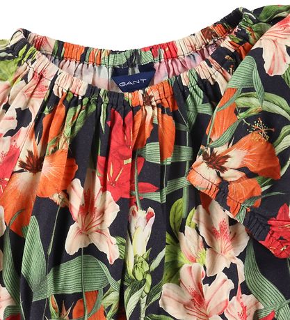 GANT T-shirt - Marine w. Tropical Print