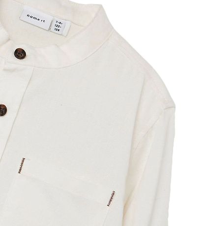 Name It Shirt - NkmFish - White Alyssum/Solid