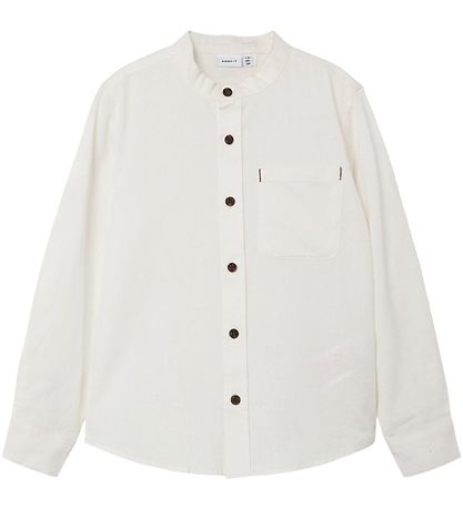 Name It Shirt - NkmFish - White Alyssum/Solid