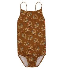 Christina Rohde Swimsuit - Brown w. Flowers Christina Rohde Swimsuit - Brown w. Flowers