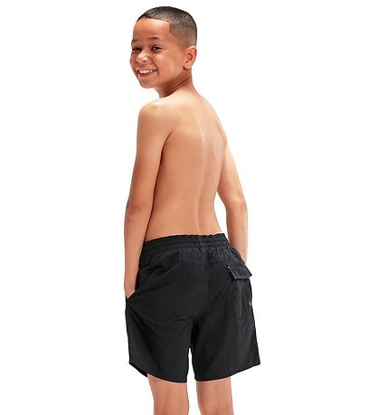 Speedo Swim Shorts - Hyper Boom Logo - Black/Blue