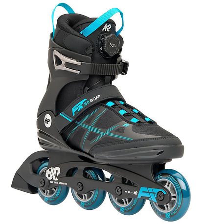 Patins à Roulettes K2 - F.I.T. 80 Boa - Bleu/Noir - Patins à rou Patins à Roulettes K2 - F.I.T. 80 Boa - Bleu/Noir - Patins à rou